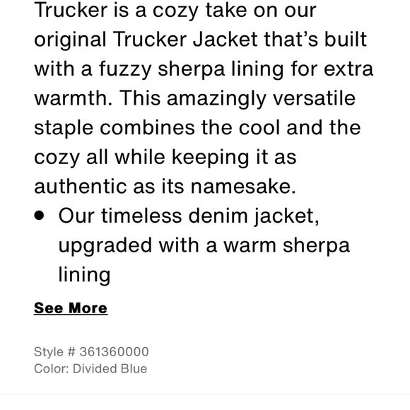 Levi’s Sherpa Lined Jean Jacket - Picture 5 of 5